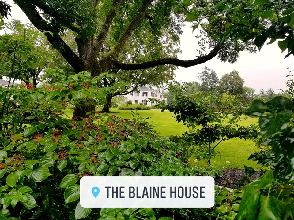 Image of the Blaine House in the Rain