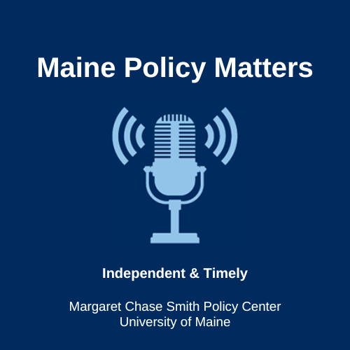 Maine Policy Matters logo with a microphone.