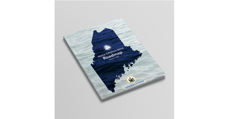 Image showing booklet of the Offshore Wind Roadmap cover.