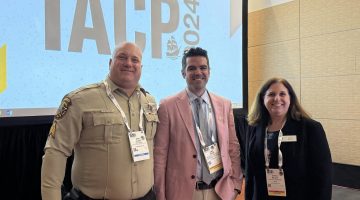 Jamie Wren (middle) with Ryan Close (left) and Karen Maline (right) at IACP 2024.