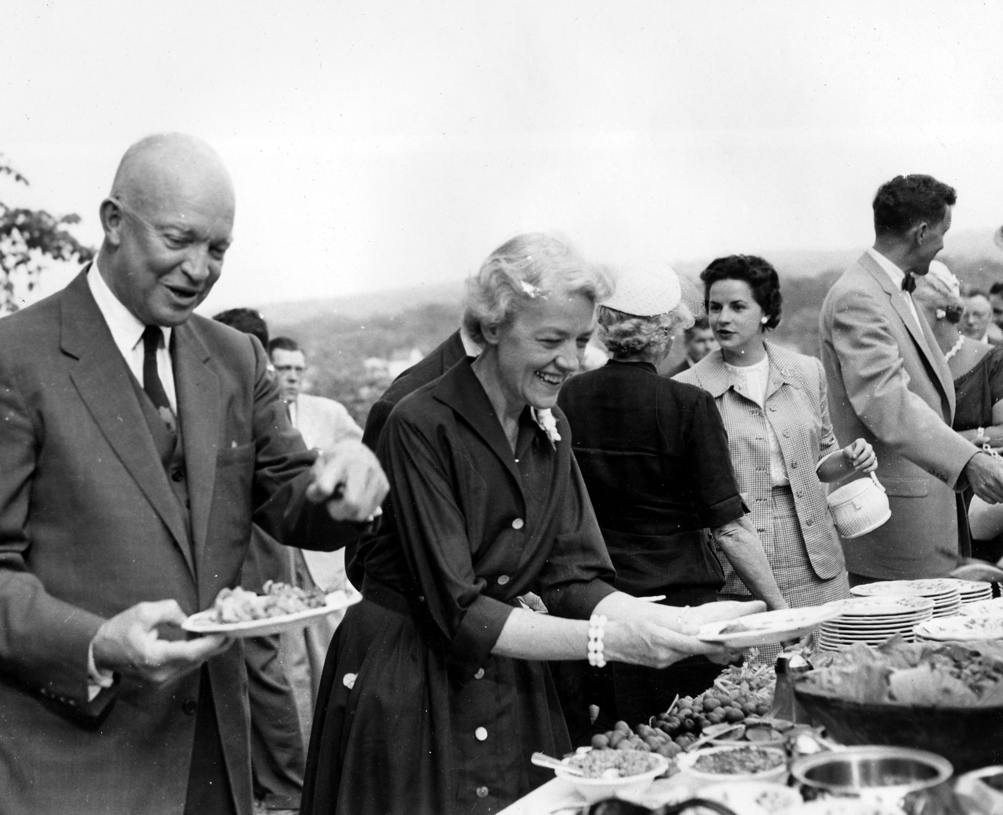 President Dwight Eisenhower and Margaret Chase Smith, Skowhegan, 1955.